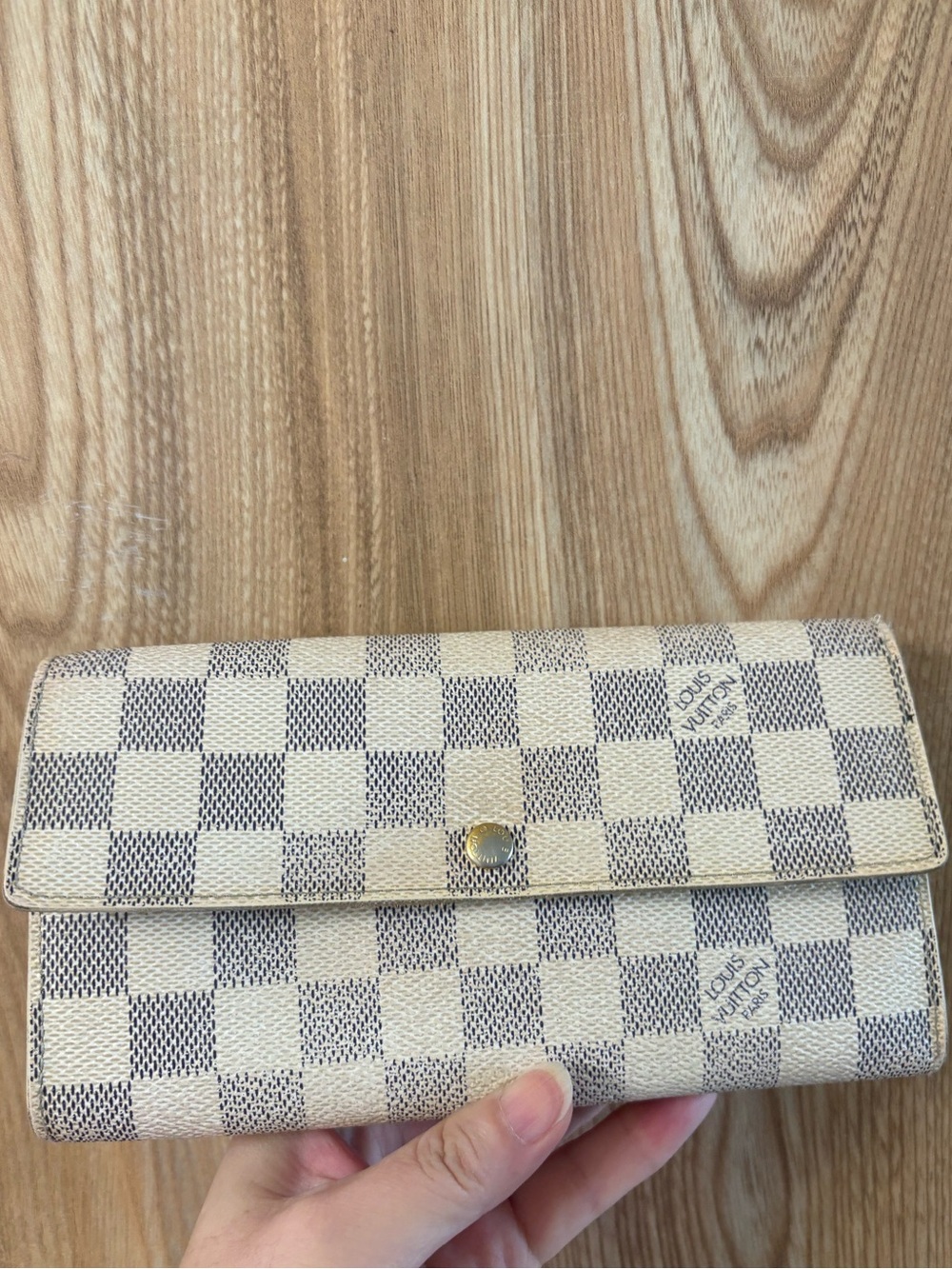 Authentic Louis Vuitton Portefeuille  Damier Azur Wallet